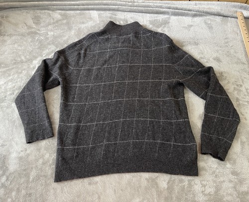 VTG Banana Republic Sweater Mens Large Windowpane Italian Wool - Picture 11 of 15