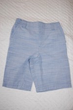 Boys Shorts BLUE WHITE MICRO-STRIPE Casual Dressy ELAST WAIST Pockets SIZE 4
