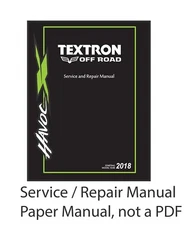 Textron Arctic Cat 2018 HAVOC X UTV Service Manual on Paper