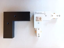 PROJECT SOURCE 0650150 90-Degree Connector in White / Black Cover - 17304 - New