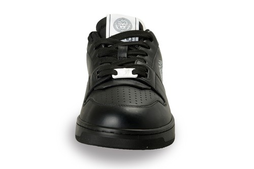 Versace Men's Medusa Logo Black Leather Sneakers Shoes US 12 IT 45 - Picture 3 of 8