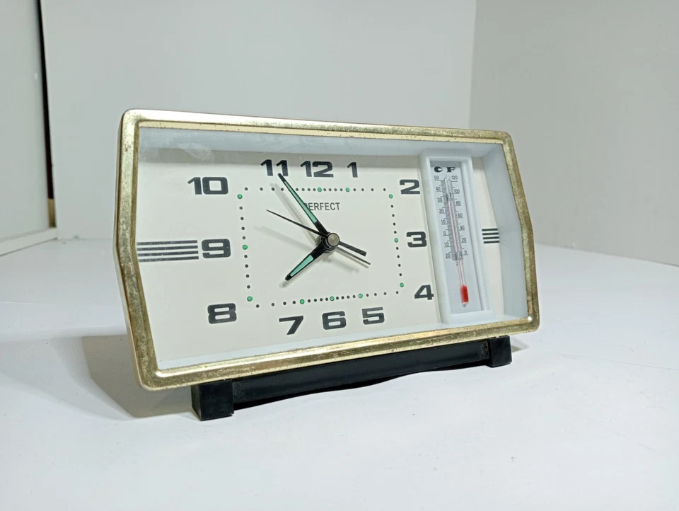 Alarm Clock Perfect Analog Bell Decorative Home Decor Thermometer Gift Perfect - Image 2 of 4