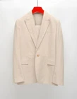 Kenzo Homme Peak Lapel Rare Beige Linen Suit 1Btn Size EU 48R / UK,US 48R