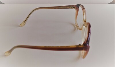Monture De Lunettes Vintage Avant Garde Années 70/80 - Modèle Bella Greymocha Transparent/Marron - Neuf Sans Étiquette