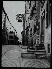 Magic Lantern Slide STREET IN ROTHENBURG C1920 PHOTO .. GERMANY