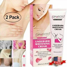 2 PK Dark Skin Bleaching Cream Whitening Lightening for Face&Body, Max Strength