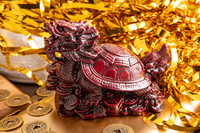 DrachenschildkröTe, Rot Kunstharz H: 9,5 Cm, L: 11 Cm, B: 8 Cm Reichtum
