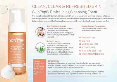 SkinPep Revitalisierender Reinigungsschaum sanft & leicht mit Aloe Vera & Vit E 100ml