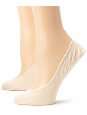 Calvin Klein 2 Pair Cotton Cushion Sole Liner Socks Nude Sm/Med 5-7