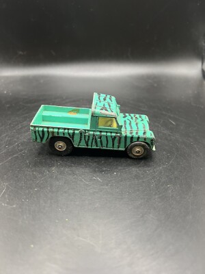 Vtg Corgi Toys Land Rover Pickup 109 WB Zebra Tiger Stripes Green