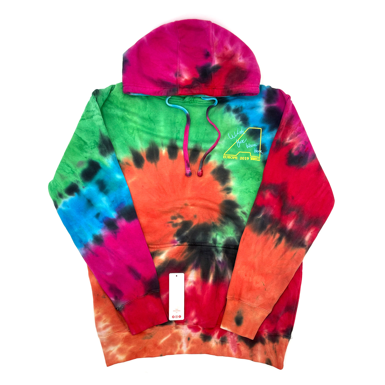 Толстовка с капюшоном Travis Scott UK Blink of an Eye Tie Dye 93665-567 Мужская размер S-2XL 12190₽