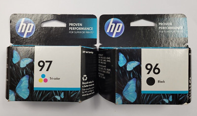 HP 96 (C8767WN) Black & 97 Color (C9363WN) Ink Genuine C9353FN EXP 2015/2016