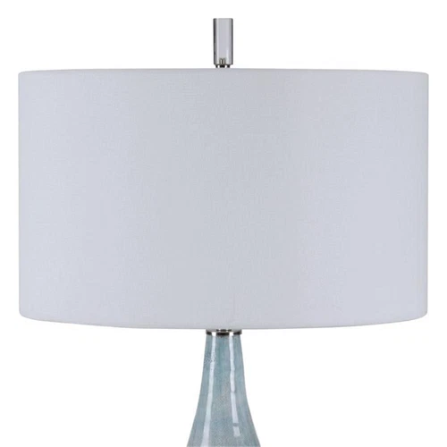 Uttermost Rialta Coastal Steel and Ceramic Table Lamp in Aqua and Teal - Picture 4 of 8