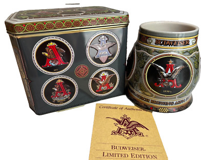 Anheuser-Busch Historical A & Eagle Series Stein Mug 1890 Edition CS218 1993