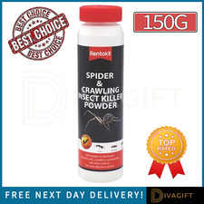 SPIDER KILLER POWDER KILLS CRAWLING INSECT FOR SPIDERS HOME GARDEN RENTOKIL 150G