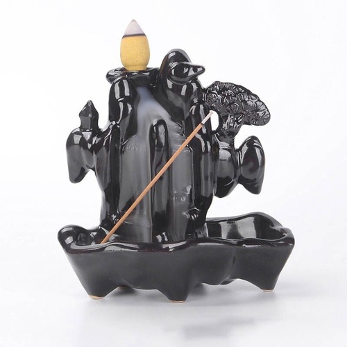 Ceramic Incense Waterfall Burner Backflow Censer Smoke Waterfall Backflow Holder - Picture 13 of 22