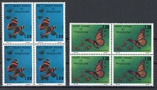 SPM 1975 : Butterflies - Good Set VF MNH Stamps blocks of 4 - Catalog Val : 120€