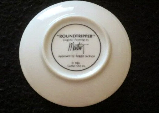 **REGGIE JACKSON**CALIFORNIA ANGELS**3 1/4" PLATE**WITH BOX - Image 2 of 3