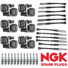 6 Ignition Coil, 12 NGK Platinum Spark Plug & Wireset for Chrysler Crossfire