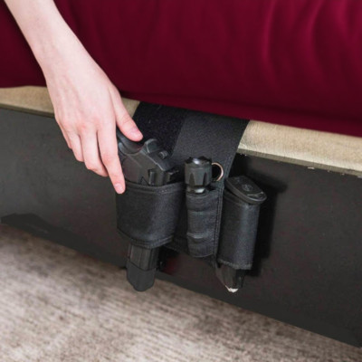 US Clearance Bedside Holster Bed Gun Holster for Mattress Car Desk Home Office