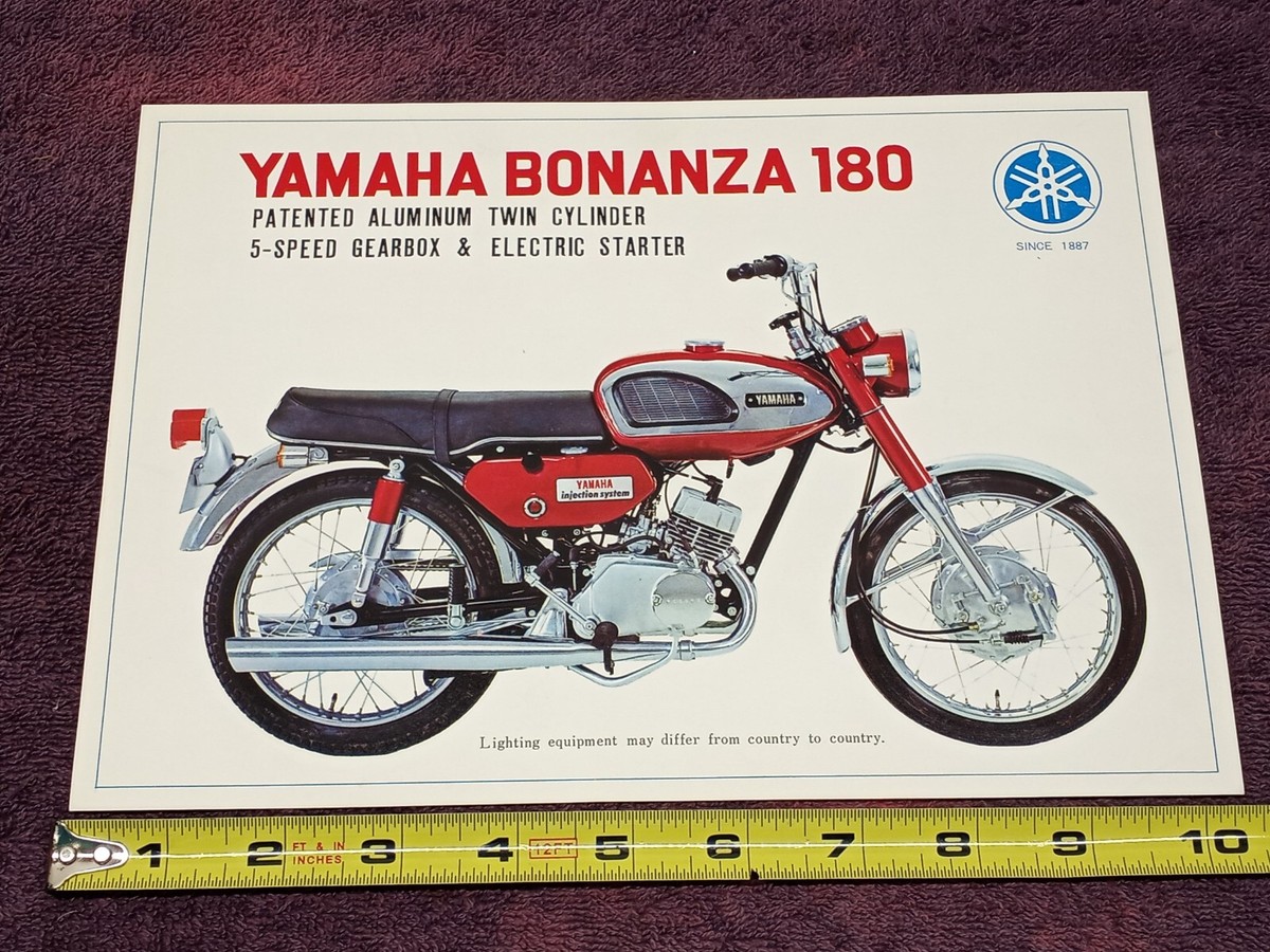 Vtg 1967 YAMAHA BONANZA 180 YCS-1 MOTORCYCLE SALES BROCHURE