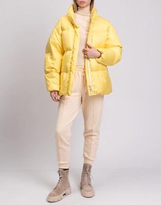 RRP  1149 IENKI IENKI Down Puffer Jacket Size XS  Full Zip Yellow High Neck