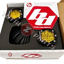 Baja Designs Pair S1 Led Amber Wide Cornering Fog Pod Lights Brackets Wiring