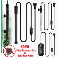 500W LED Digital Submersible Fish Tank Aquarium Heater Adjustable Thermostat USA