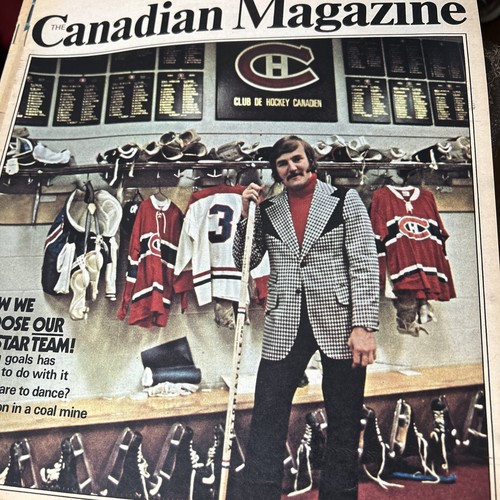 Canadian Magazine 1972 Best Dressed NHL AllStars Hockey Players JC