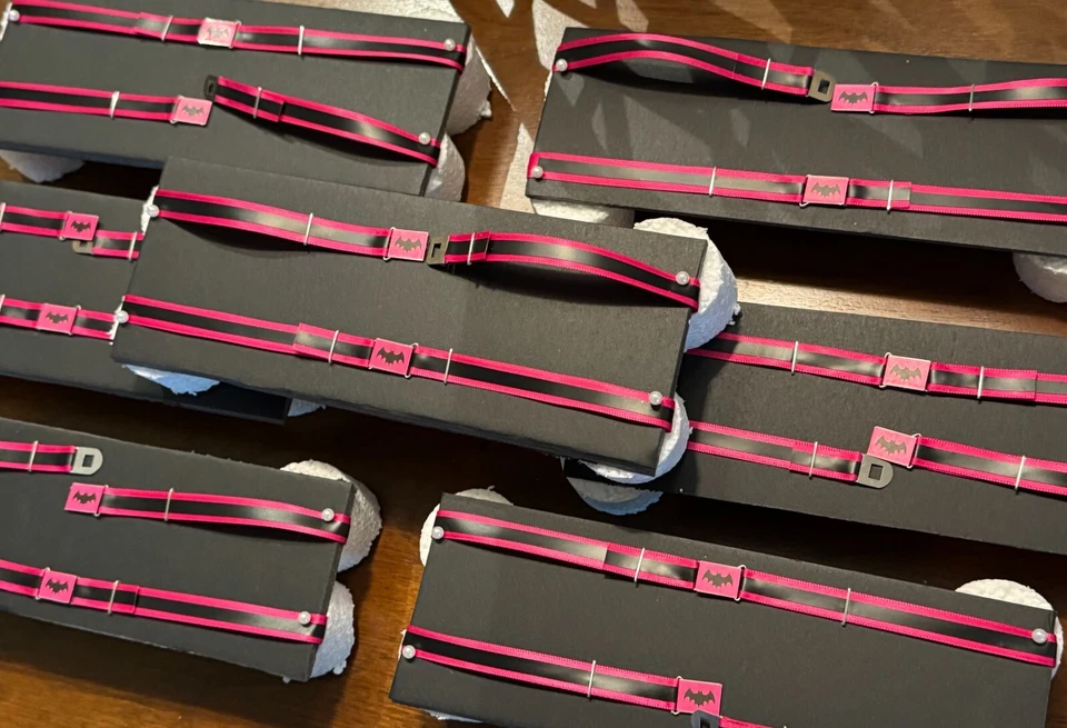 Two Piece Magnetic Custom 1/6 Scale 1966 Batmobile Cloth and Metal Seatbelts - Image 2 of 4