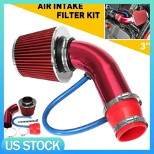 Cold Intake Kit Filter Air Induction Power Flow Pipe Hose System Accessory
