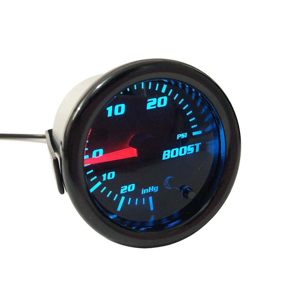 2-1/16" 7 Color Turbo Boost Gauge Meter Boost Vacuum Gauge 0-30 PSI 52mm - Image 3 of 4