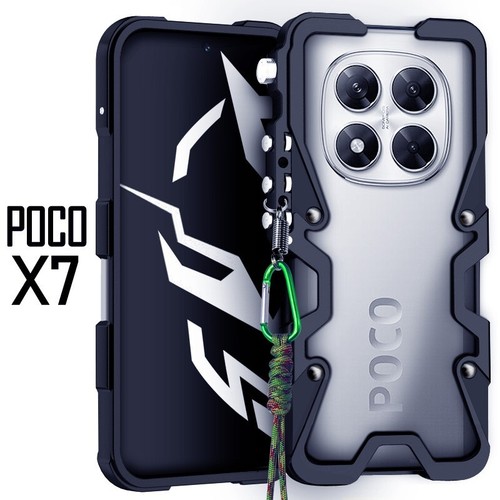 Custodia antiurto bumper alluminio metallo lusso per Xiaomi Poco X7 Pro / X7 5G - Foto 12 di 16