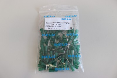 86 Stück Dosierspitzen DELO LW 0,84 Länge 1/2'' / 91 102 33 grün Dispensing tips