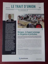 LE TRAIT D'UNION 103 3/2018 SNECMA SAFRAN VILLAROCHE MONTEREAU MERIGNAC RAFALE