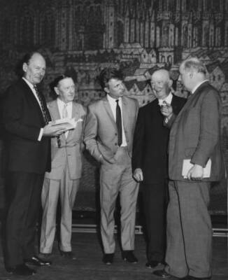 Actor Sir John Gielgud Singer Randolph Sutton 1962 OLD PHOTO