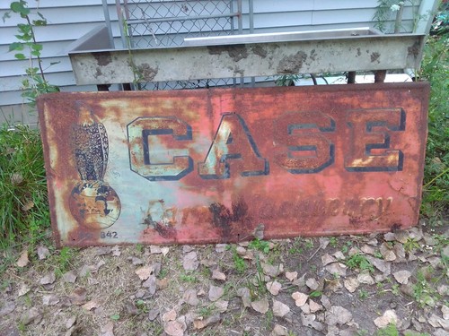 Vintage CASE Farm Machinery Sign 1920-30's Eagle GAS OIL SODA COLA ...