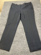 Brooks Brothers Women's Dress Pant Navy Geometric Strech Size 12