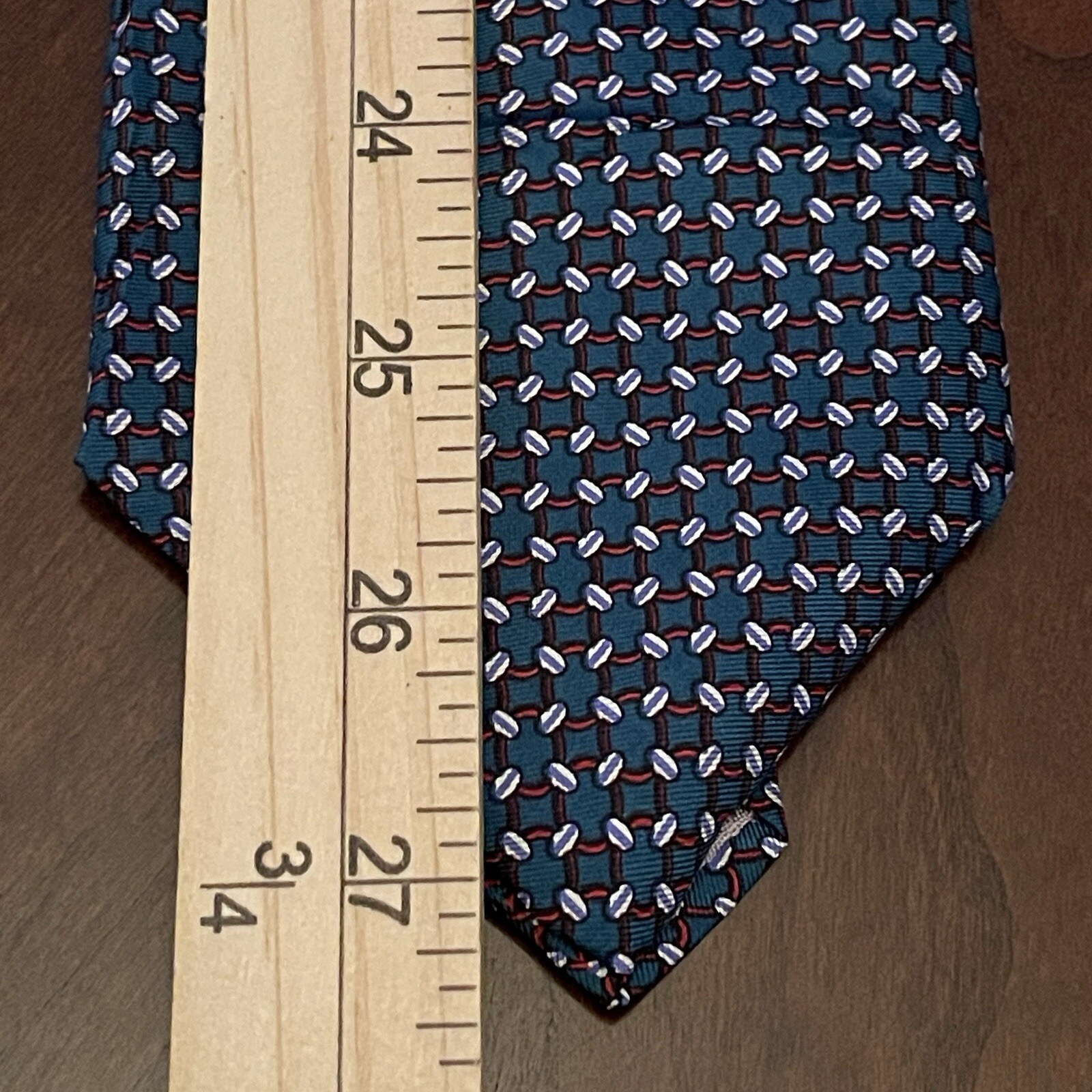 Vintage Christian Dior Green Red Silk Woven In Italy Made In Usa thumbnail 5