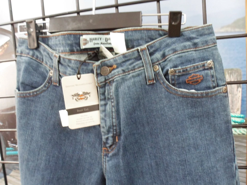 Calça jeans NOS Harley Davidson feminina stretch boot cut azul 99113-11VT - Imagem 2 de 4