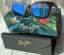 Maui Jim Shore Break MJ 822 02 Black Grey Frame  Blue Polarized Lens Sunglasses