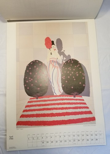 Erte 1988 Art Deco Calendar Pages (8) Vintage Prints incomplete - Picture 6 of 12