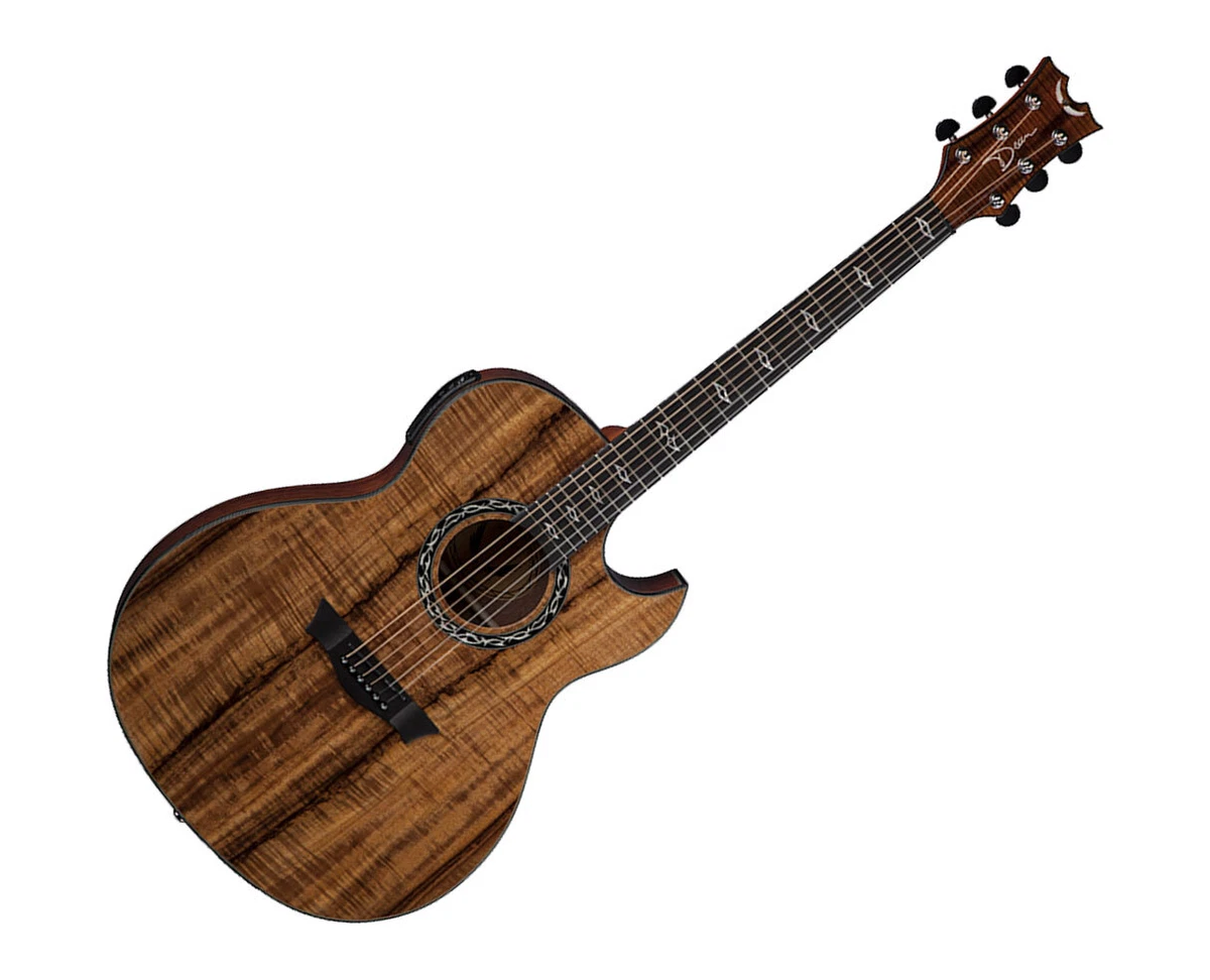 Dean Exhibition Cutaway Acoustic/Electric Guitar - Koa