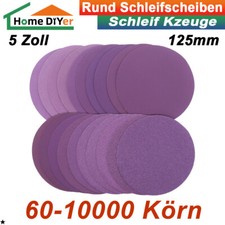Round Purple Sandpaper 125mm Wet & Dry Sanding Discs 60-10000 Grit Polishing