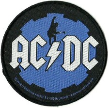 Image of AC/DC angus cog 2008 WOVEN SEW ON PATCH official - no longer made CIRCULAR