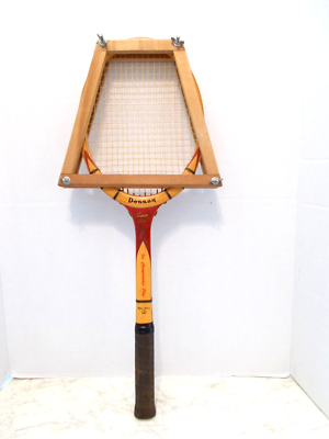 Raquette Donnay Super Ace Bois Vintage – Taille 4 1/2″ – Avec Presse