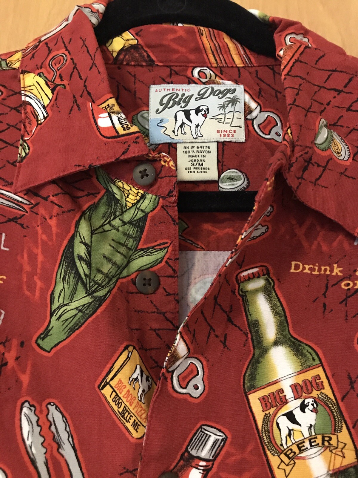 BIG DOGS Hawaiian, Barbecue, Flames Shirts, ( Lot Of … Gem