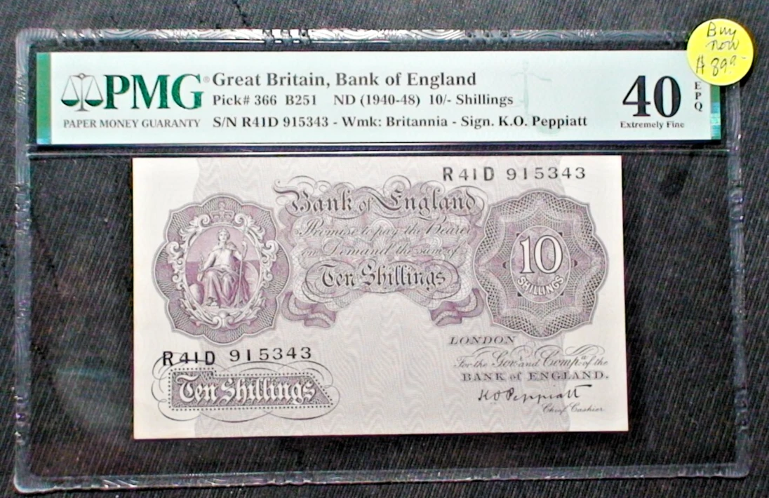 【希少】イギリス紙幣10 Shillings 1925年旧紙幣 10 Shilling Note In Uk Paper Money for sale | eBay