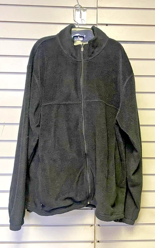 Harriton Jacket Mens XL Black Full Zip Fleece Softshell Outdoor Warm Pockets - product listing photo