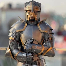 Medieval Moria Dwarf Dwarven Knight Armor Suit Full Body Armor costume Wth chain